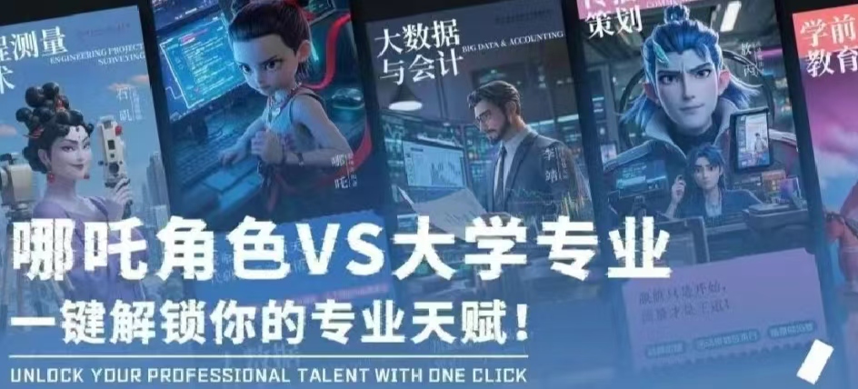 哪吒角色VS大學(xué)專業(yè)，一鍵解鎖你的專業(yè)天賦！